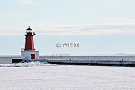 冬天,景區(qū),燈塔