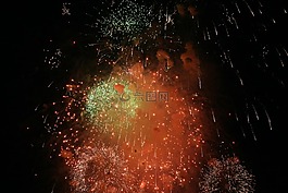 煙花,夜,新年除夕