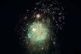 煙花,夜,新年除夕