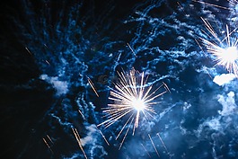 煙花,新年,夜