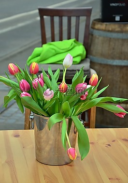 花束,郁金香,郁金香花束