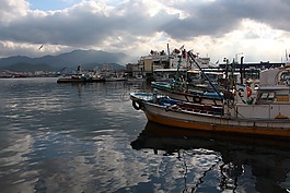 夏天,海,云