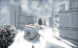 多功能大楼,建设,3d
