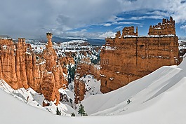 冷,景观,山