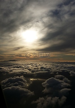 日落,云,天空