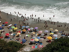 海滩,大海,波
