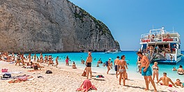 扎金索斯,navagio,navagio海滩