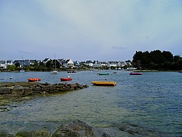 海,小船,藍色
