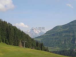山,森林,電梯