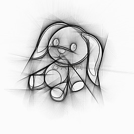 野兔,滑稽,鉛筆