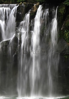 瀑布,白色,水
