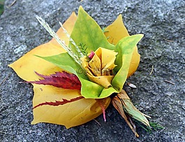 花束,秋,葉子