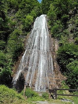 水,通道,瀑布