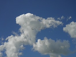 云白色,天空藍,天氣好