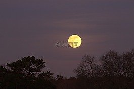 滿月,月出,天空