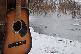 吉他,冬季,音樂
