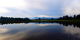 地平線,山,天空