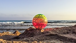 球,海灘,夏天
