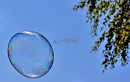 肥皂泡沫,巨大的,大