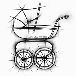 嬰兒車,繪圖,鉛筆