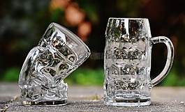 啤酒杯,变形,扭结