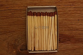 火柴,木,盒