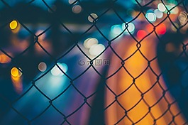 模糊,散景,篱笆