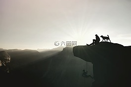 登山,爬,登山者