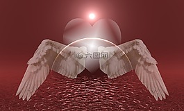 心臟,天使,翼