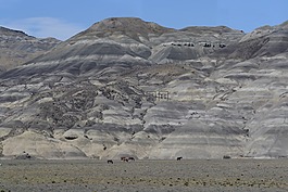 石沙漠,山,雕塑