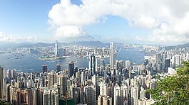 香港,高峰期,市容
