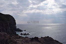 海,阳光,岩