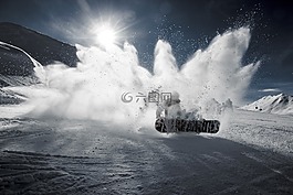 冷,山,户外