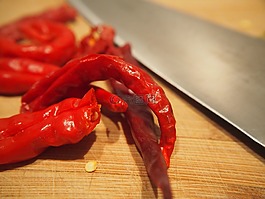 辣椒,尖銳,紅色