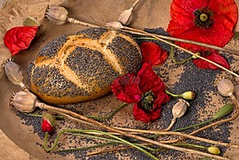糕点,滚,mohnbrötchen
