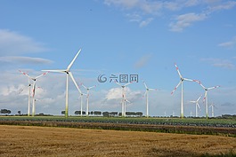 技術,風車,天空