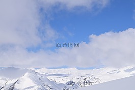 山,雪,冬天