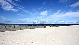 海灘,warnemünde,沙