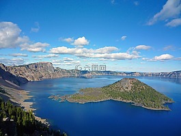 火山口湖,精靈島,火山