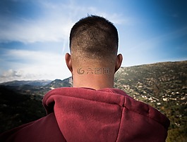 成人,海滩,男孩
