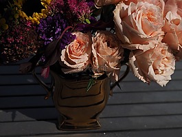 花瓶,玫瑰,粉紅色