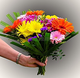 鮮花,花束,通過
