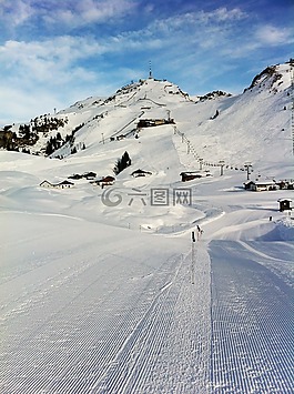 雪,滑雪,車道