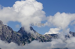 全景,山,天空
