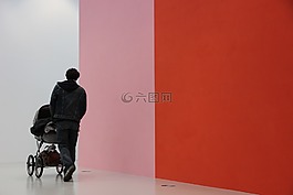 嬰兒車,壁紙,墻