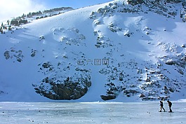 冰,湖,山