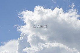 云,藍色,白