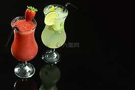 鸡尾酒,喝,柠檬