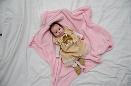 婴儿,美丽,床
