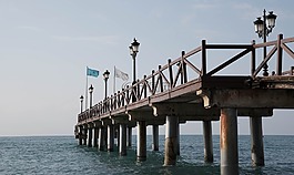 馬貝拉,碼頭,海灘